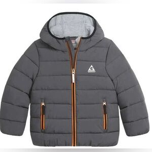 Gerry Gray Puffer Jacket with Orange Accents Sz 3t